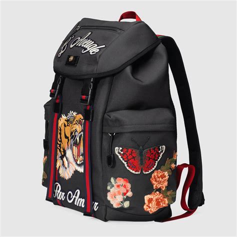 gucci embroidery backpack